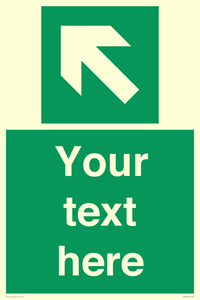 Custom Arrow Top Left Sign